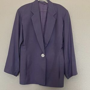 Perry Ellis100% silk Women's  lavender Blazer, Purple  Jacket  Size 10